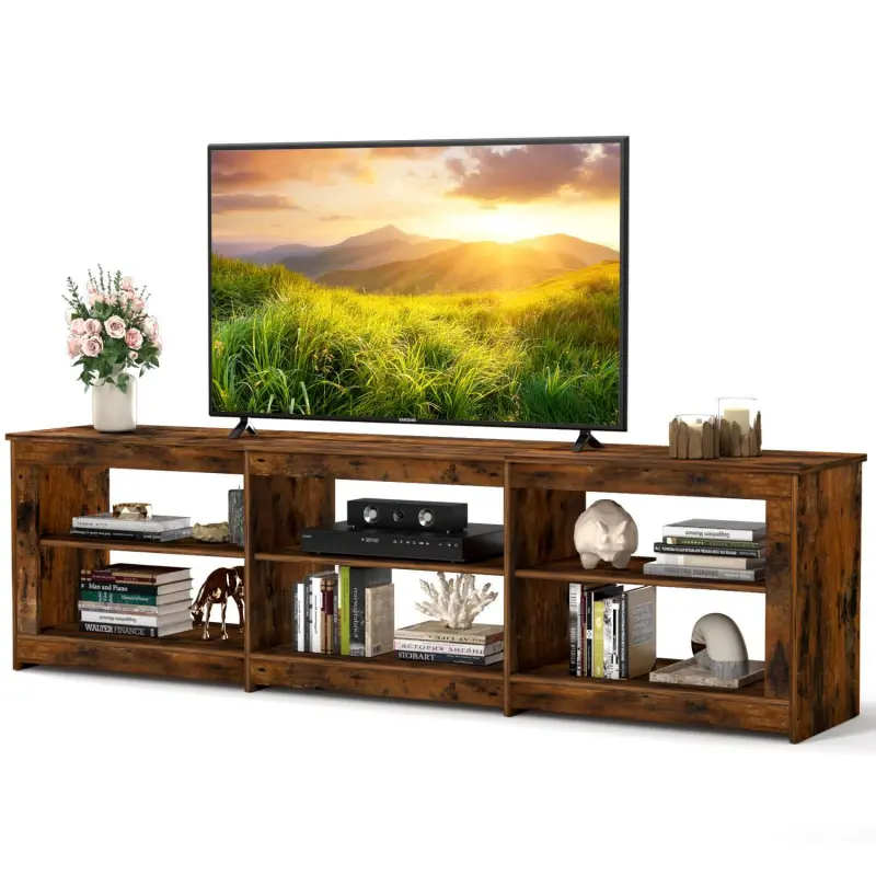 RichYa Modern 78.7''L TV Stand for 70''+TVs, Entertainment Center,Media TV Console Storage for Living Room,Brown - Image 5