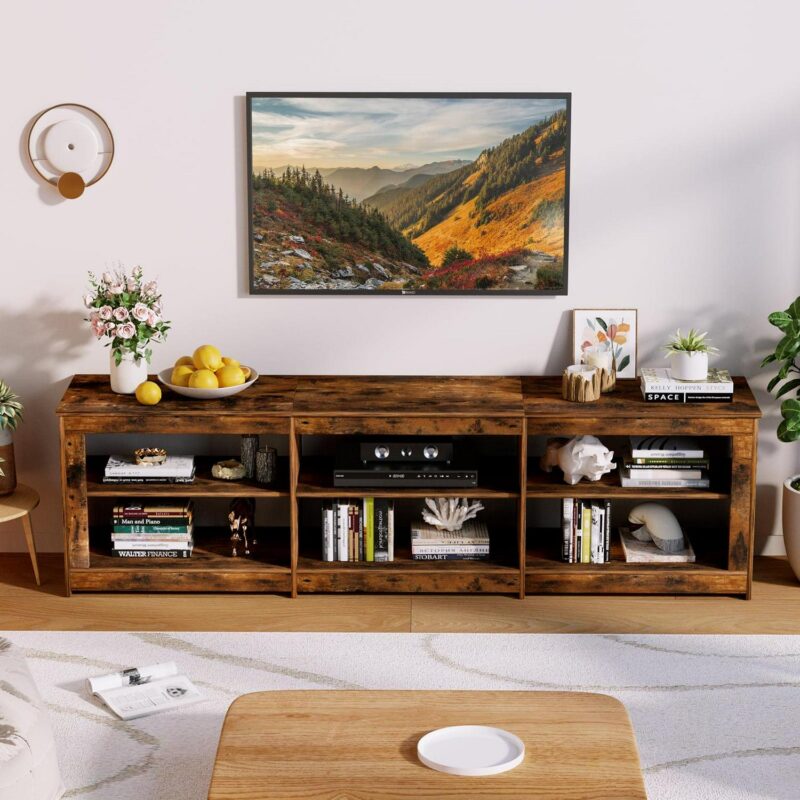 RichYa Modern 78.7''L TV Stand for 70''+TVs, Entertainment Center,Media TV Console Storage for Living Room,Brown - Image 6