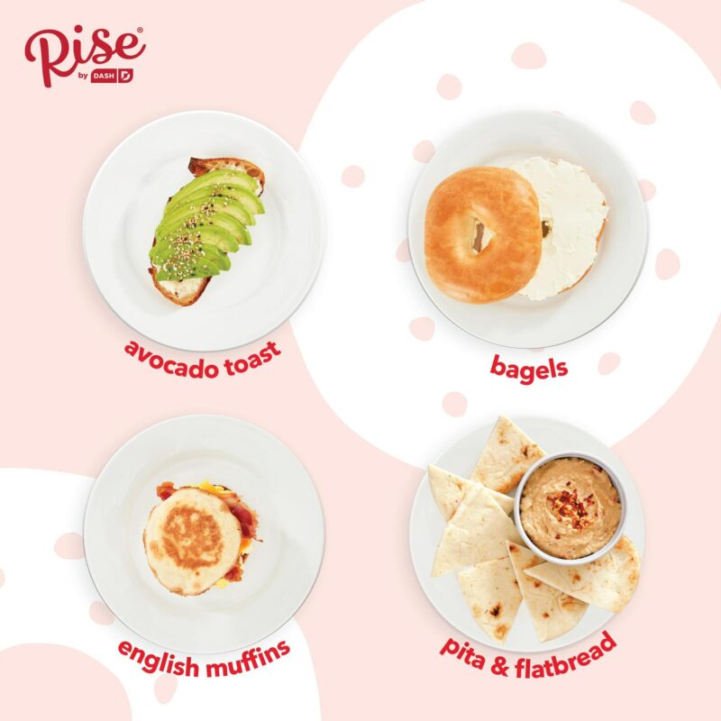 Rise by Dash Clear View Window 2-Slice Toaster Blue - Defrost, Reheat, Bagel, Auto Shut off, New - Image 7