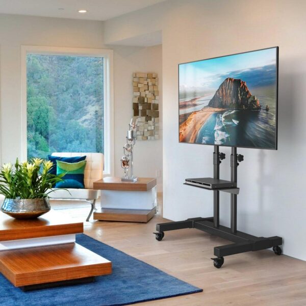 Rolling TV Stand Whe 717a2c6248fb8f8bfb0de9f01c920613
