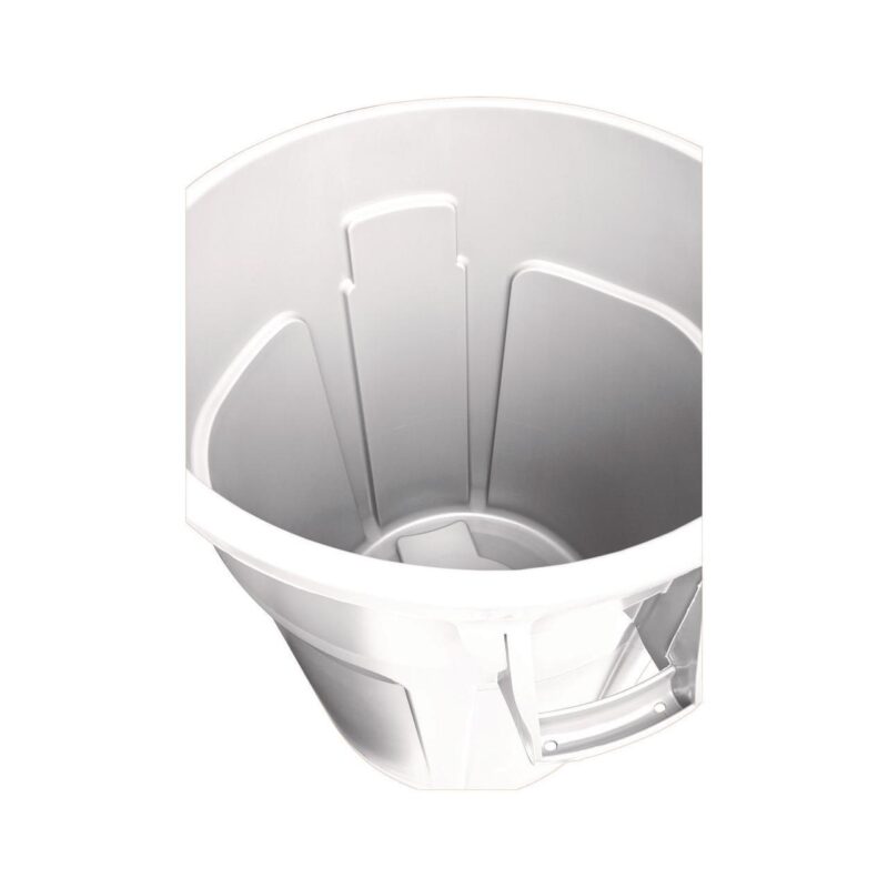Rubbermaid Commercial Vented Round Brute Container, 20 gal, Plastic, White - Image 5