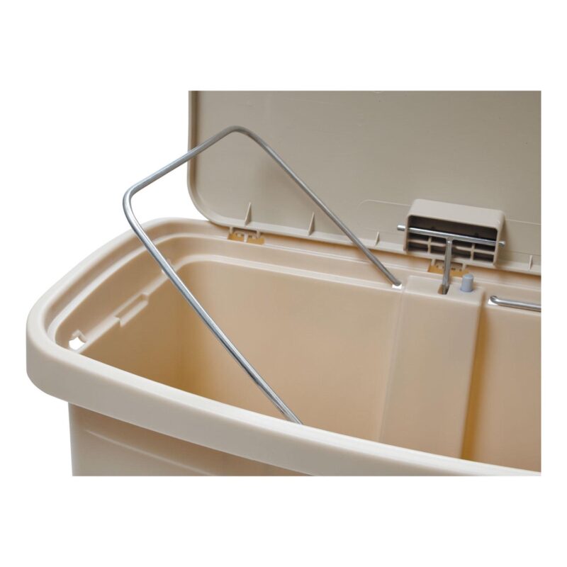 Rubbermaid Commercial Streamline Resin Step-On Container, Front Step Style, 8 gal, Polyethylene, Beige - Image 5