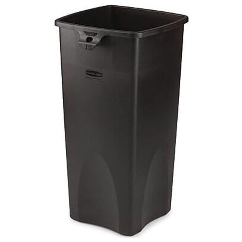 Rubbermaid Commercial 356988BK Untouchable Waste Container, Square, Plastic, 23 gal, Black - Image 4