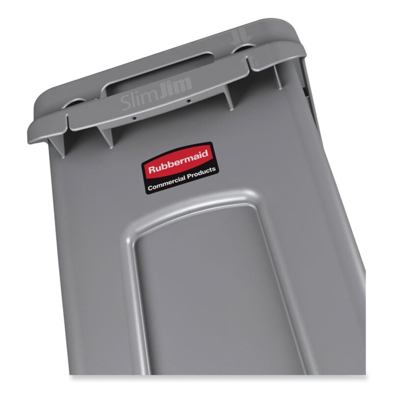 Rubbermaid Commercial Slim Jim with Venting Channels, 23 gal, Plastic, Gray - Image 9