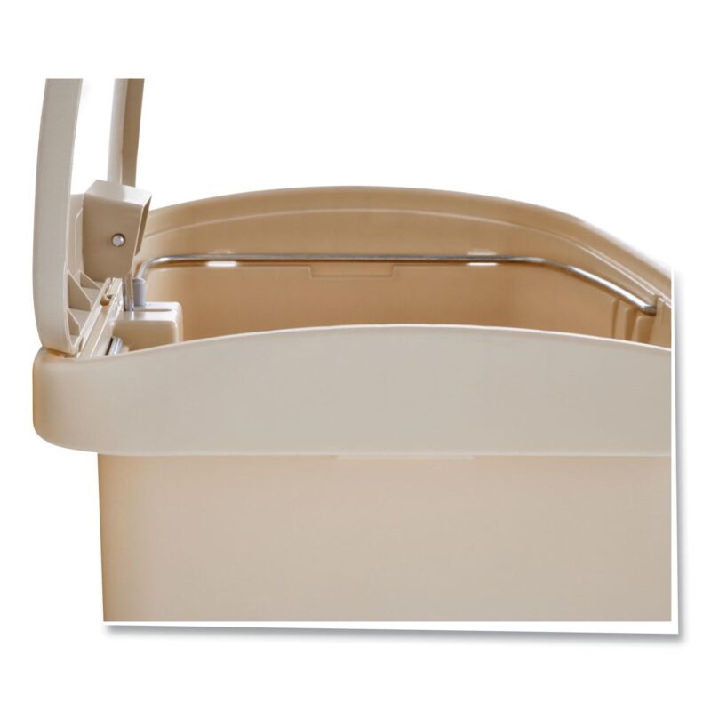 Rubbermaid Commercial Streamline Resin Step-On Container, Front Step Style, 8 gal, Polyethylene, Beige - Image 4