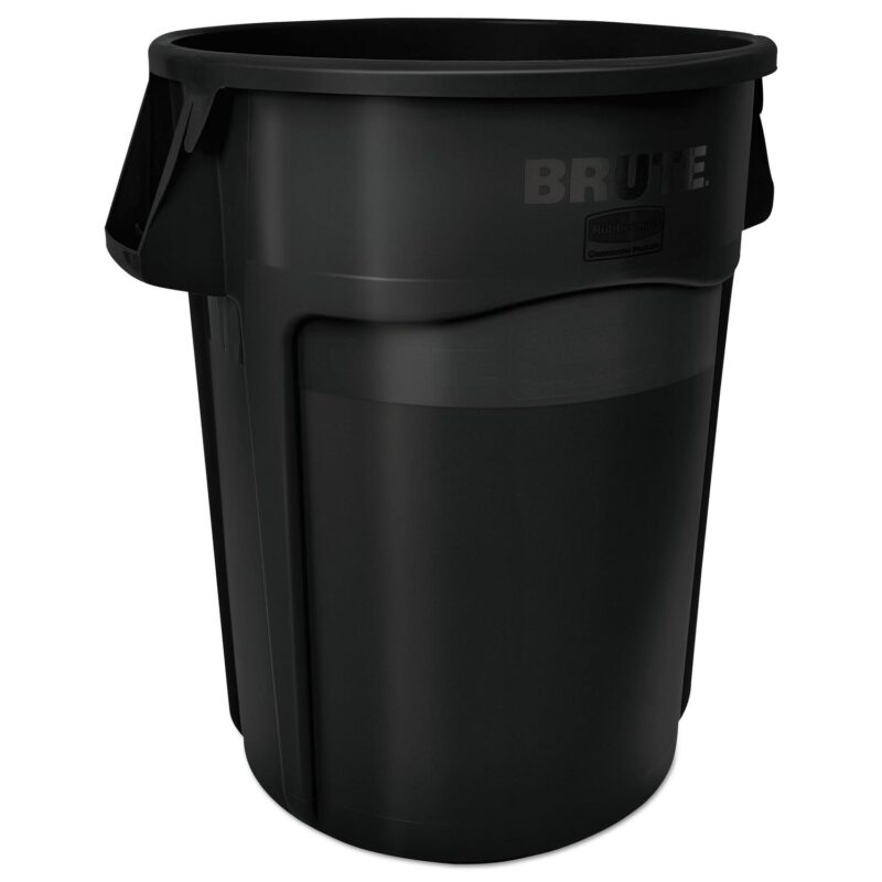 Rubbermaid Commercial Products Round Brute Container, Plastic, 32 Gallon, Blue - Image 2