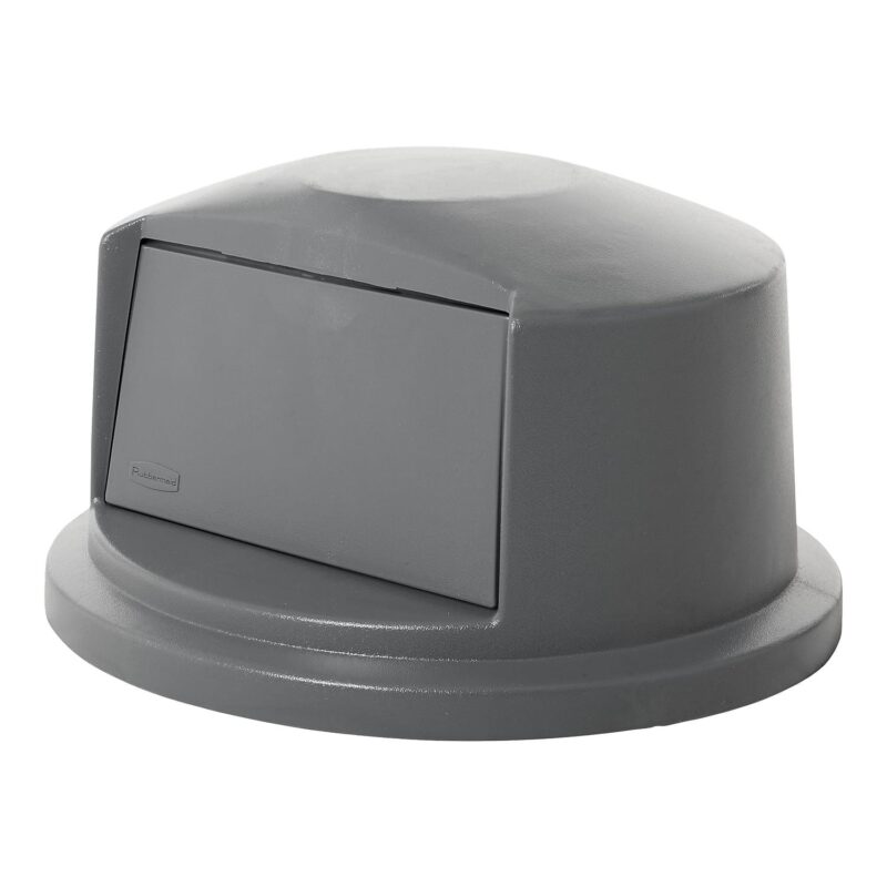Rubbermaid Commercial 263788GY Brute Dome Top Swing Door Lid for 32-Gallon Waste Containers, Plastic, Gray - Image 4