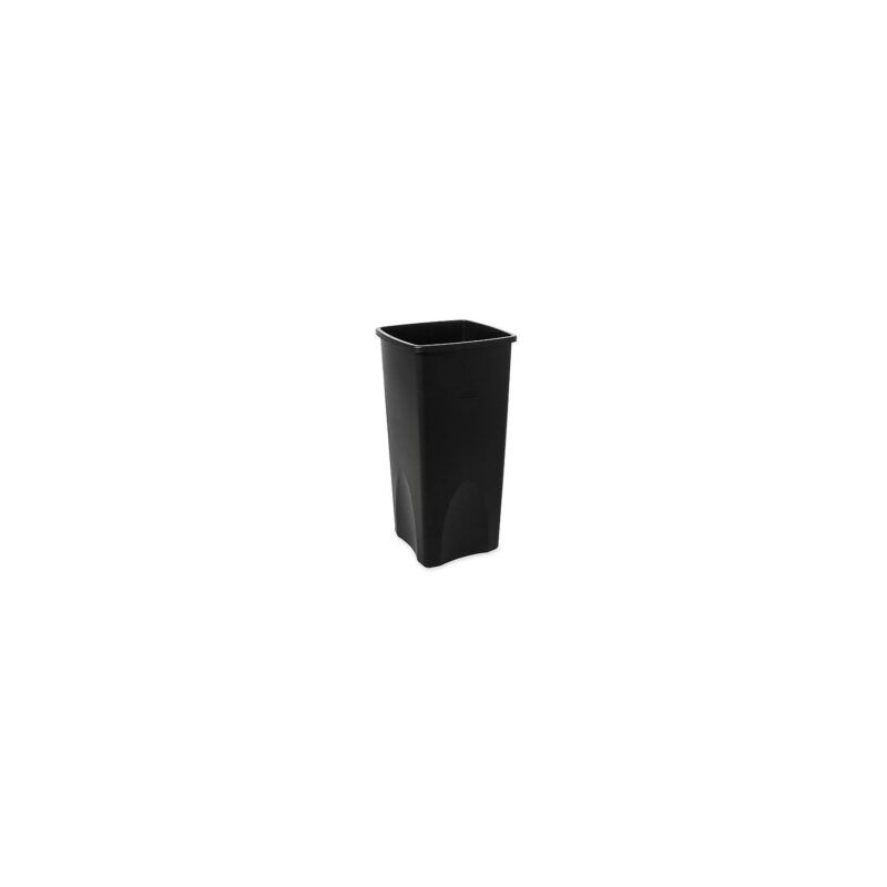 Rubbermaid Commercial 356988BK Untouchable Waste Container, Square, Plastic, 23 gal, Black - Image 3