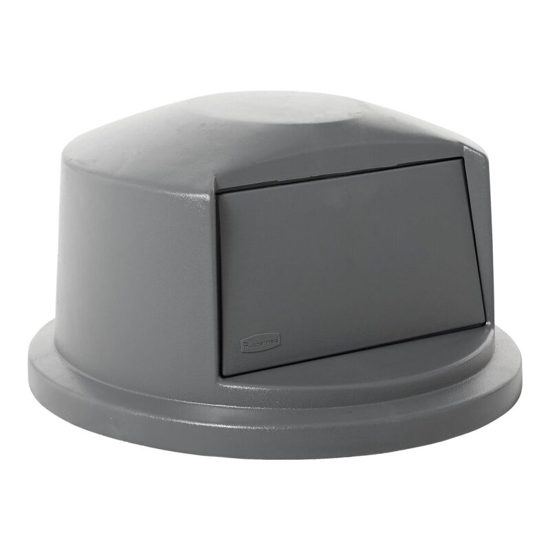 Rubbermaid Commercial 263788GY Brute Dome Top Swing Door Lid for 32-Gallon Waste Containers, Plastic, Gray - Image 3