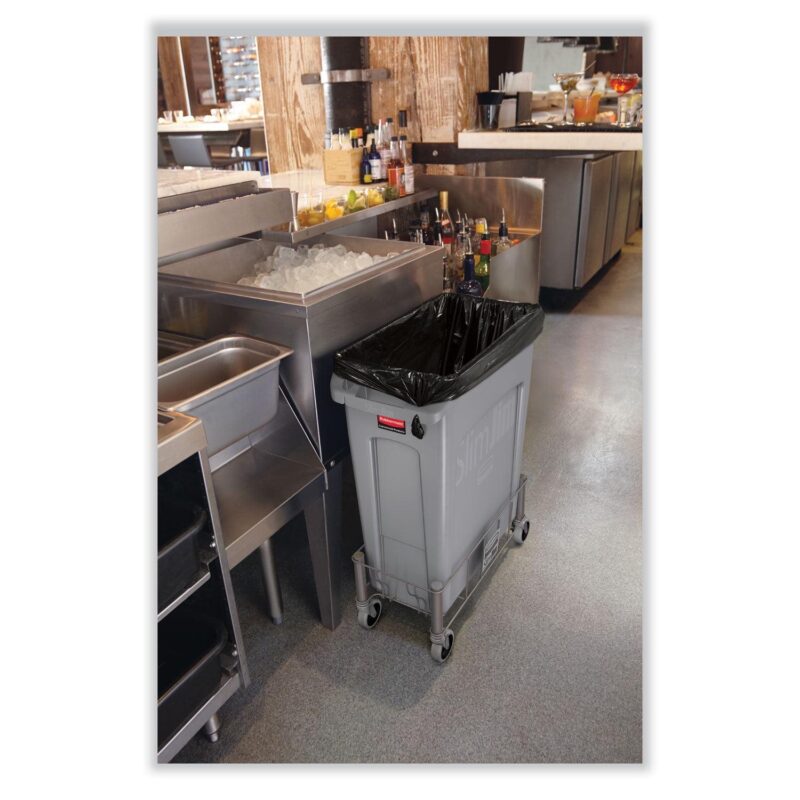 Rubbermaid Commercial Slim Jim with Venting Channels, 23 gal, Plastic, Gray - Image 10