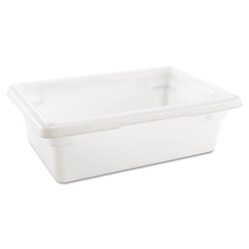 Rubbermaid Food with tote Boxes, 3.5gal, 18 in W x 12 in D x 6 in H, White