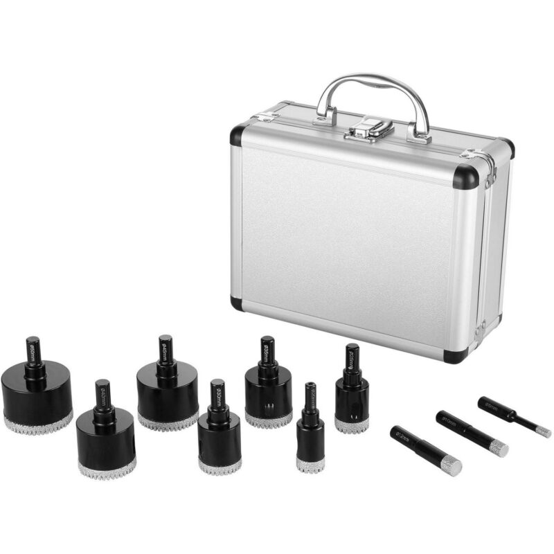 SKYSHALO 10 PCS Diamond Core Drill Bit Set Hole Saw 6/10/12/20/25/30/35/40/45/50mm