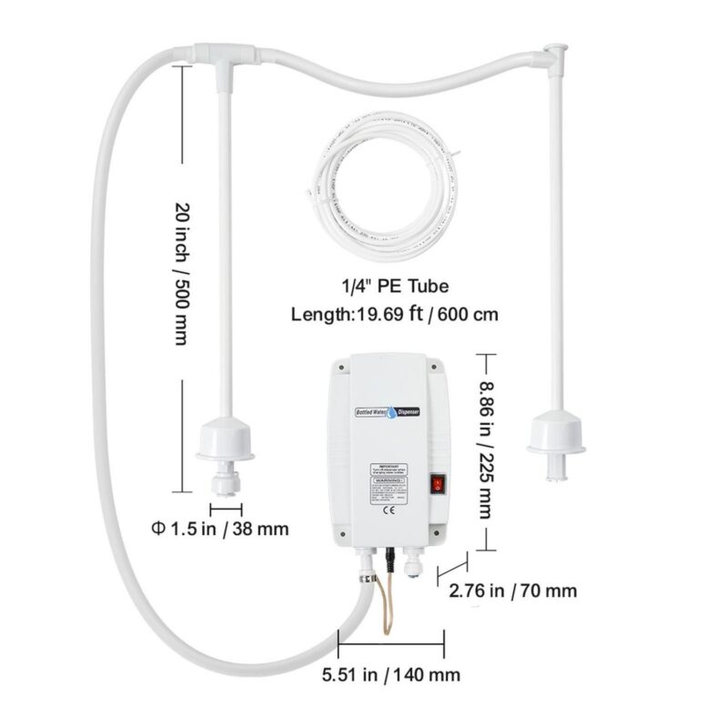 SKYSHALO 2x5 Gallon Bottled Water Dispenser Pump System Water Dispensing Jug Pump - Image 8