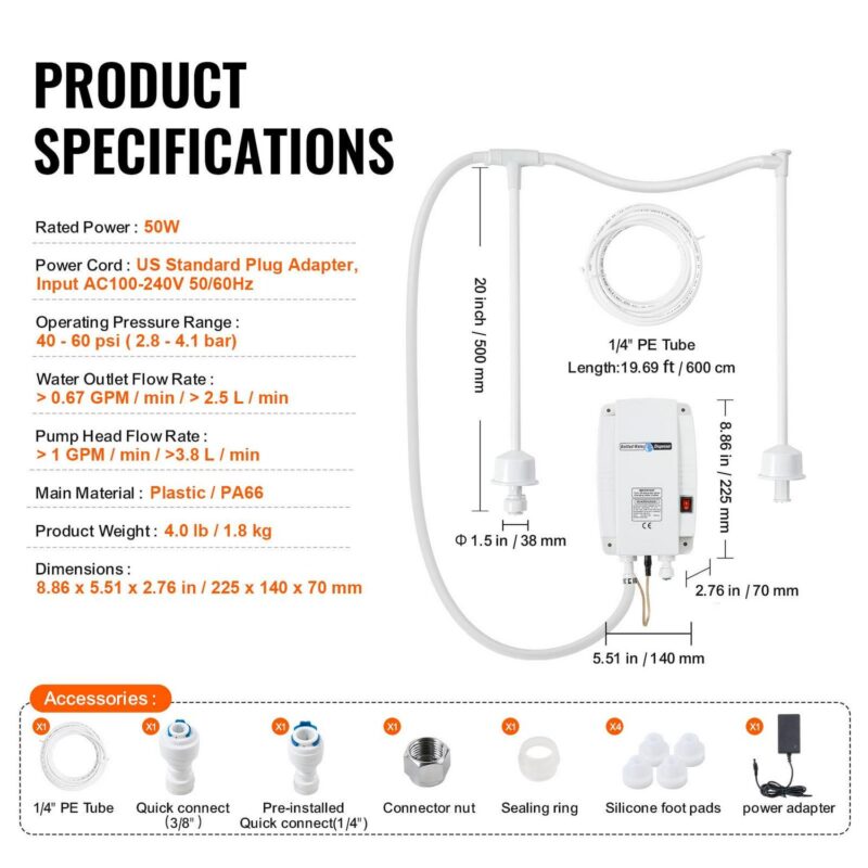 SKYSHALO 2x5 Gallon Bottled Water Dispenser Pump System Water Dispensing Jug Pump - Image 7