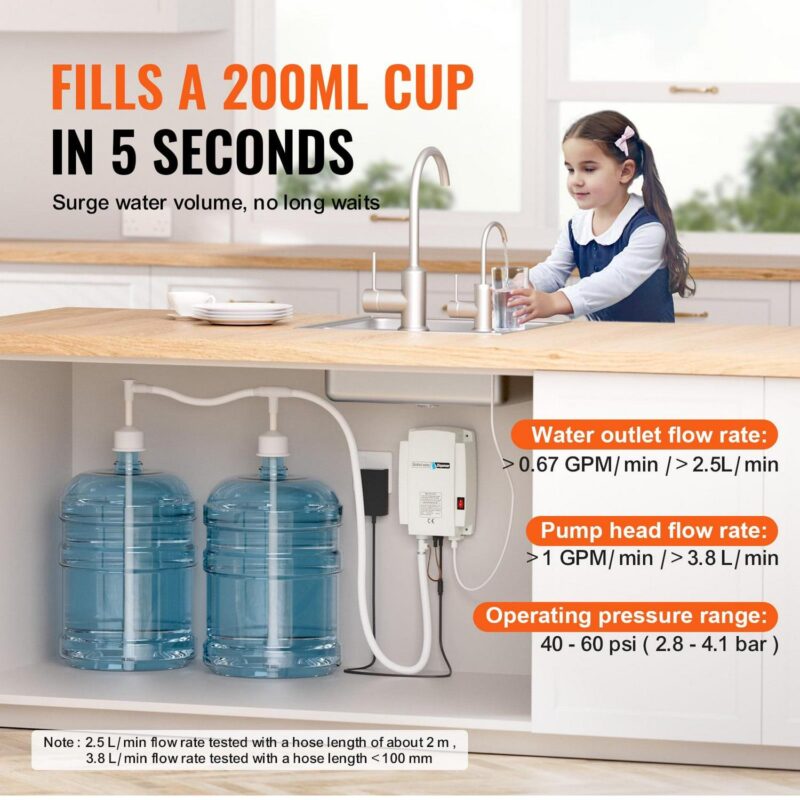 SKYSHALO 2x5 Gallon Bottled Water Dispenser Pump System Water Dispensing Jug Pump - Image 3