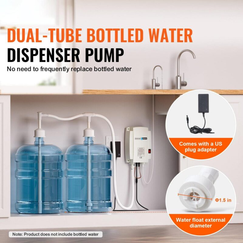 SKYSHALO 2x5 Gallon Bottled Water Dispenser Pump System Water Dispensing Jug Pump - Image 2