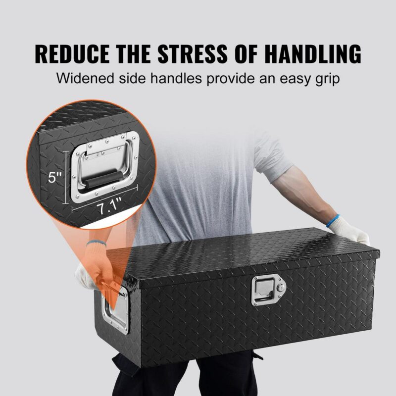 SKYSHALO 30 x13 x9.6  Heavy Duty Aluminum Bar Tool Box for Pickup Truck Bed - Image 7