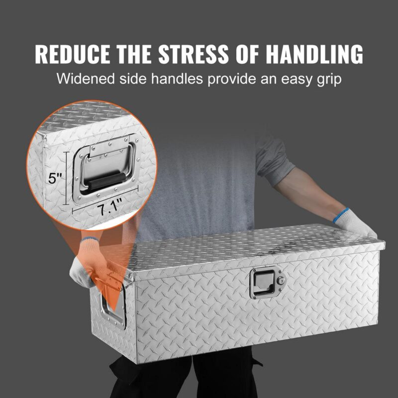 SKYSHALO 30 x13 x9.6  Heavy Duty Aluminum Bar Tool Box for Pickup Truck Bed - Image 5