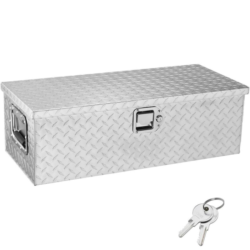 SKYSHALO 30 x13 x9.6  Heavy Duty Aluminum Bar Tool Box for Pickup Truck Bed