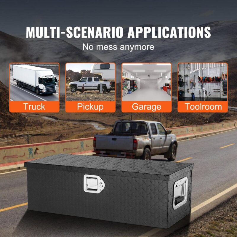 SKYSHALO 30 x13 x9.6  Heavy Duty Aluminum Bar Tool Box for Pickup Truck Bed - Image 8