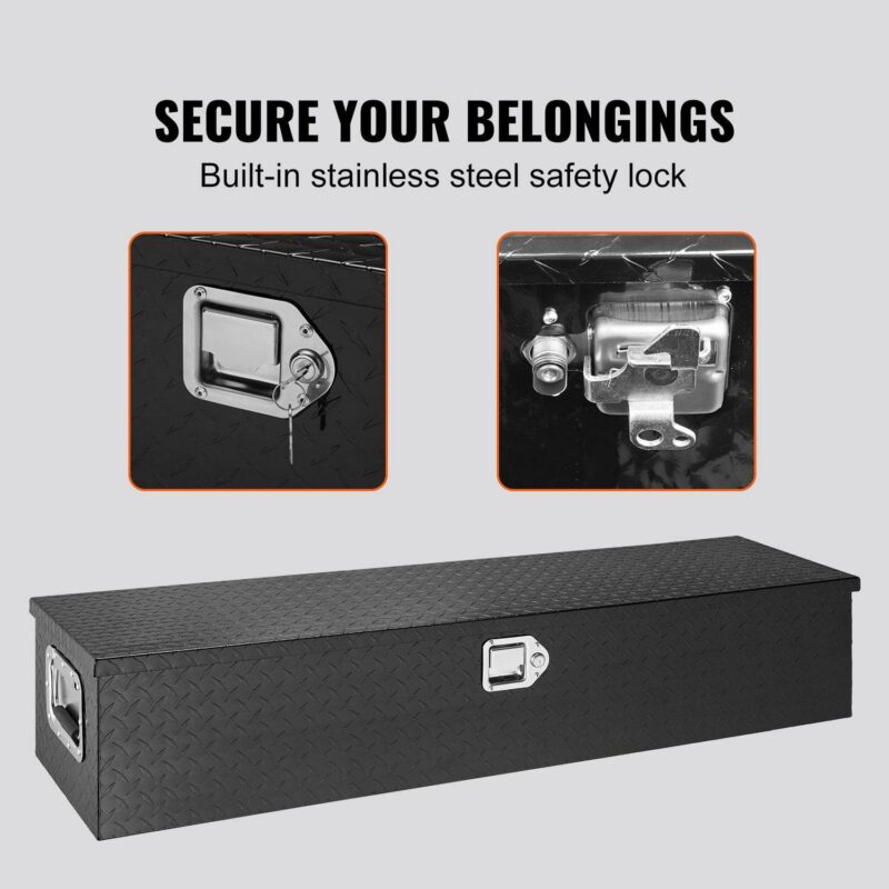 SKYSHALO 48 x15 x15  Heavy Duty Aluminum Strip Tool Box for Pickup Truck Bed - Image 5