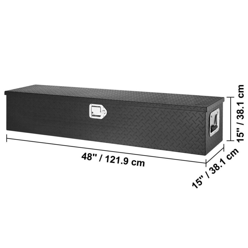 SKYSHALO 48 x15 x15  Heavy Duty Aluminum Strip Tool Box for Pickup Truck Bed - Image 6