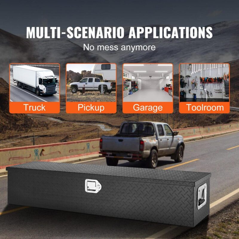 SKYSHALO 48 x15 x15  Heavy Duty Aluminum Strip Tool Box for Pickup Truck Bed - Image 2