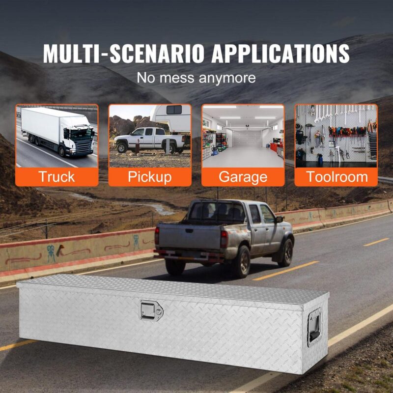 SKYSHALO 48 x15 x15  Heavy Duty Aluminum Strip Tool Box for Pickup Truck Bed - Image 6