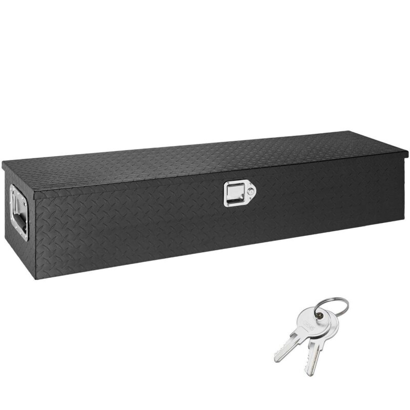 SKYSHALO 48 x15 x15  Heavy Duty Aluminum Strip Tool Box for Pickup Truck Bed