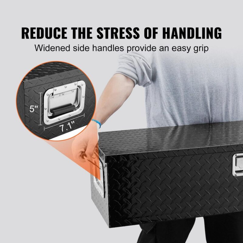 SKYSHALO 48 x15 x15  Heavy Duty Aluminum Strip Tool Box for Pickup Truck Bed - Image 3