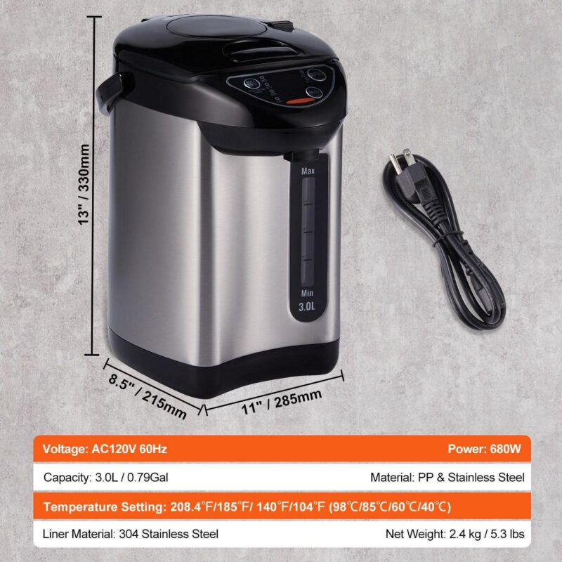 SKYSHALO Instant Hot Water Dispenser 3L/102oz Electric Countertop Water Dispenser - Image 7