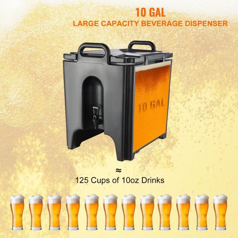 SKYSHALO Insulated Hot and Cold Beverage Dispenser Server 10 Gallon Food-grade - Image 2
