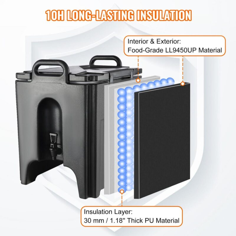 SKYSHALO Insulated Hot and Cold Beverage Dispenser Server 10 Gallon Food-grade - Image 3
