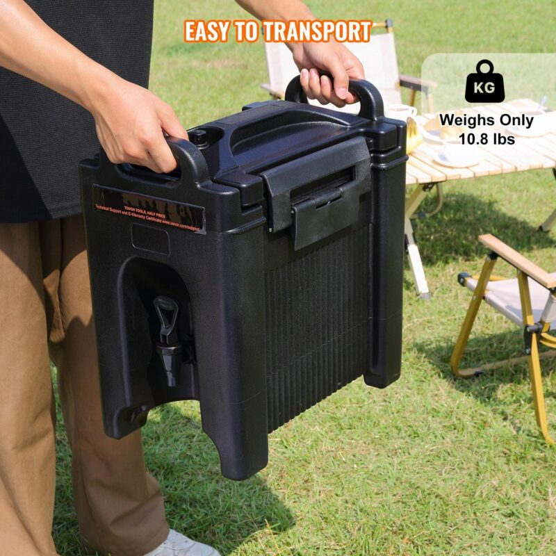 SKYSHALO Insulated Iced and Hot Beverage Server/Dispenser 2.5 Gallon Beverage Carrier Food-Grade LDPE Material - Image 6