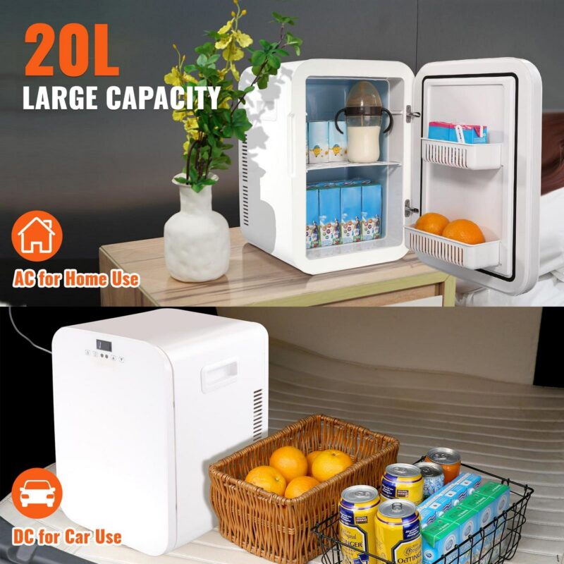 SKYSHALO Mini Refrigerator 20L 22 Cans Skin Care Product Refrigerator AC/DC Mini Cosmetic Makeup Refrigerator - Image 9
