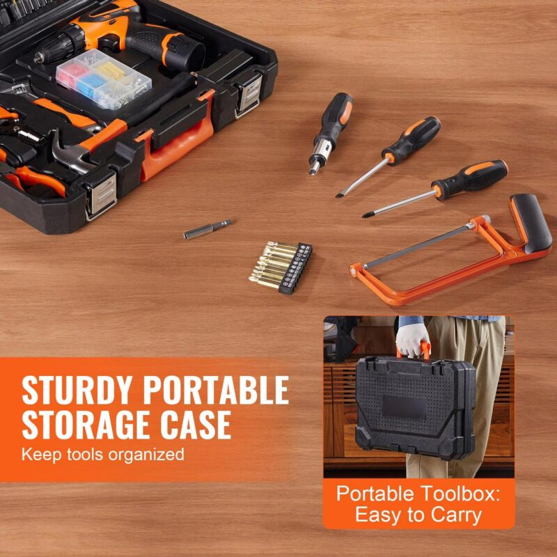 SKYSHALO Tool Collection, 146-Piece Set for Home Repair, Includes Electric Drill and Carry Case, Durable Steel Construction, Ideal for DIY Tasks and Car Maintenance - Image 9