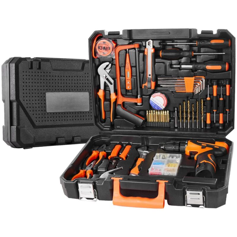 SKYSHALO Tool Collection, 146-Piece Set for Home Repair, Includes Electric Drill and Carry Case, Durable Steel Construction, Ideal for DIY Tasks and Car Maintenance - Image 4