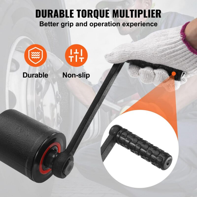 SKYSHALO Torque Wrench, 1  Drive Heavy Duty Torque Multiplier Wrench with 4 Sockets (21-41mm), Drive Lug Nut Wrench/Multiplier Heavy Duty Torque Multiplier Wrench Set, 1:64 6,800N.m Lug Nut Remover - Image 6