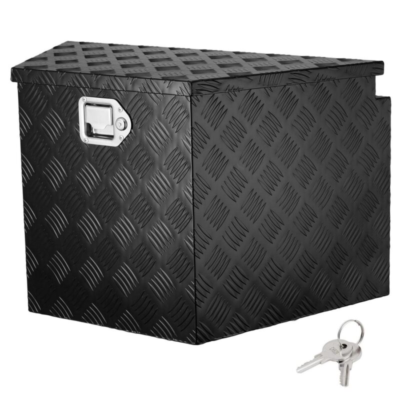 SKYSHALO Trailer Tongue Tool Storage Box 29x16.2x18 inch Aluminum Alloy + Lock Keys - Image 9