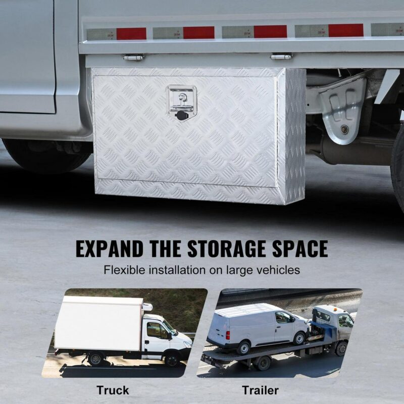 SKYSHALO Underbody Aluminum Truck Tool Box 30  x 14  x 16  Trailer RV Tool Storage - Image 2