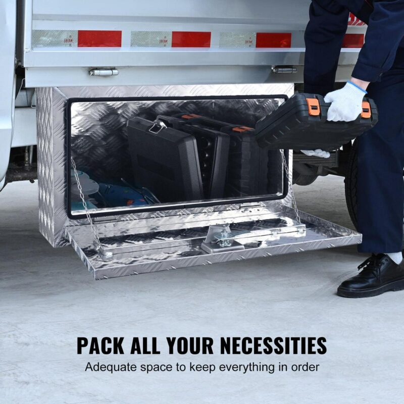 SKYSHALO Underbody Aluminum Truck Tool Box 30  x 14  x 16  Trailer RV Tool Storage - Image 3