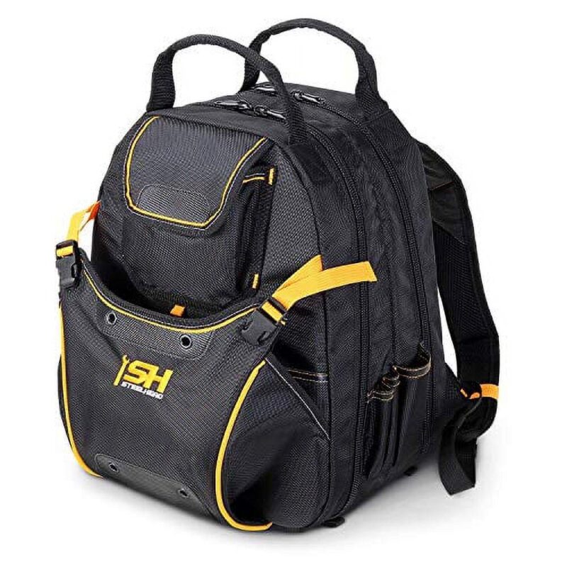 STEELHEAD 48-Pocket Heavy-Duty Tool Backpack, Padded Back Support, Reinforced Bottom, Rubber Feet, Perfect for Electricians, Plumbers, Contractors, HVAC Techs