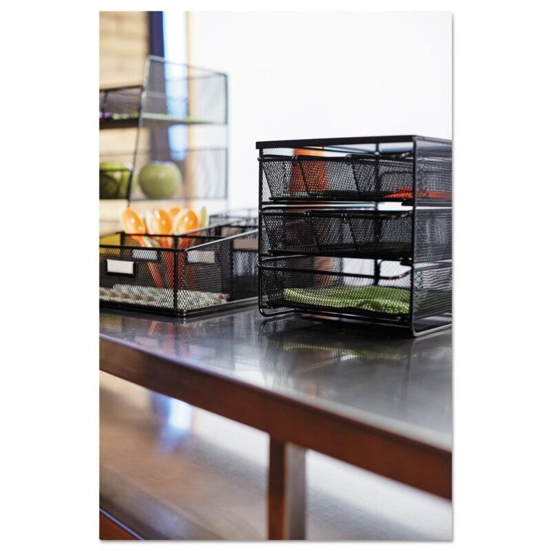 Safco Onyx 3 Drawer Hospitality Organizer in Black - Image 7