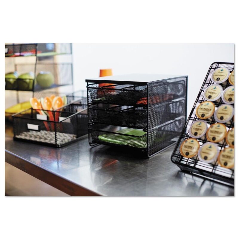 Safco Onyx 3 Drawer Hospitality Organizer in Black - Image 5