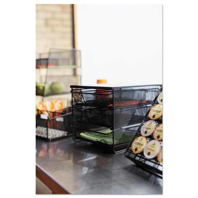 Safco Onyx 3 Drawer Hospitality Organizer in Black - Image 6