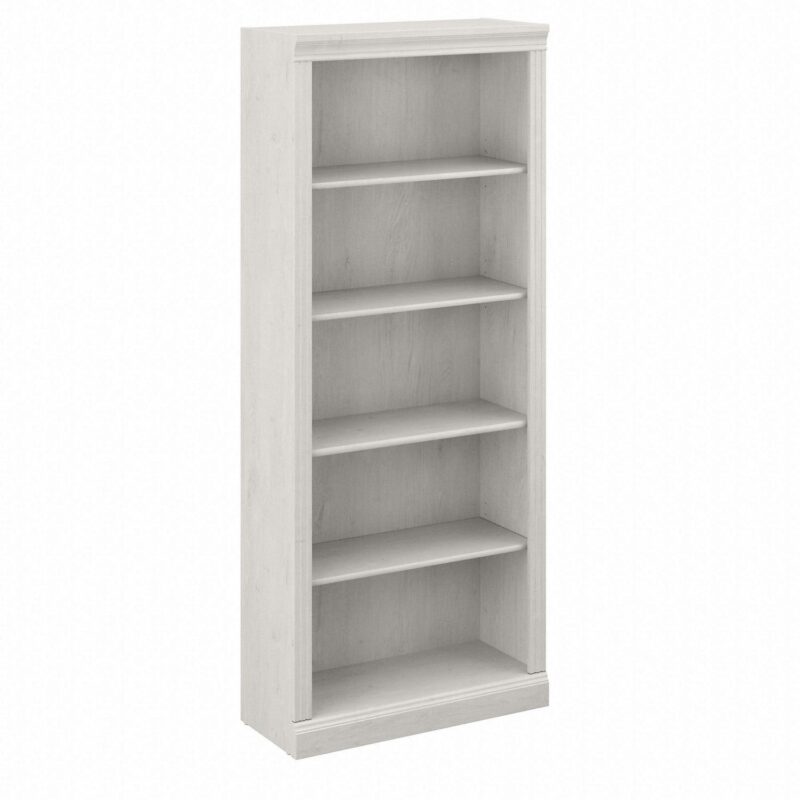 Saratoga Tall 5 Shelf Bookcase in Linen White Oak - Engineered Wood - Image 5