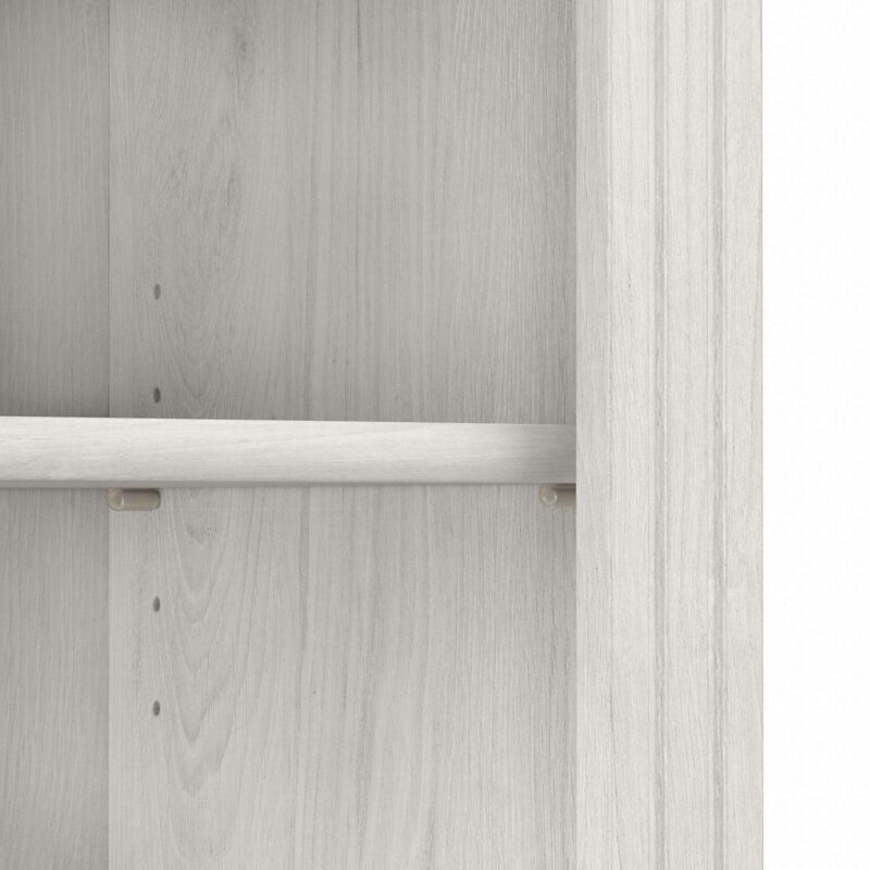 Saratoga Tall 5 Shelf Bookcase in Linen White Oak - Engineered Wood - Image 7