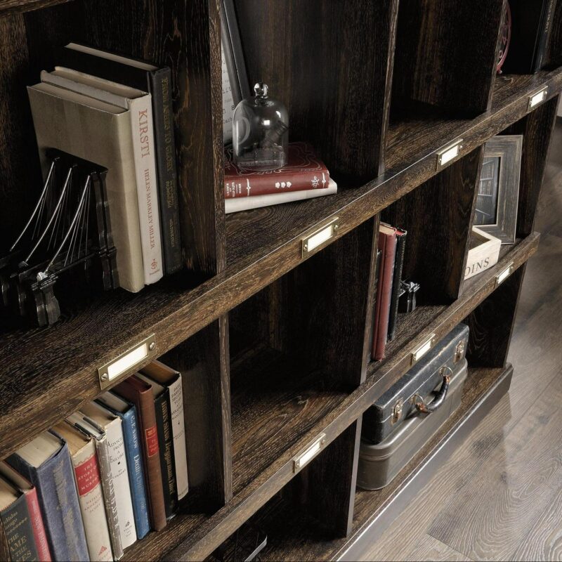 Sauder Barrister Lane Bookcase, Iron Oak Finish - Image 6