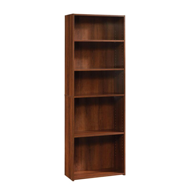 Sauder Beginnings 5-Shelf Bookcase, Brook Cherry Finish