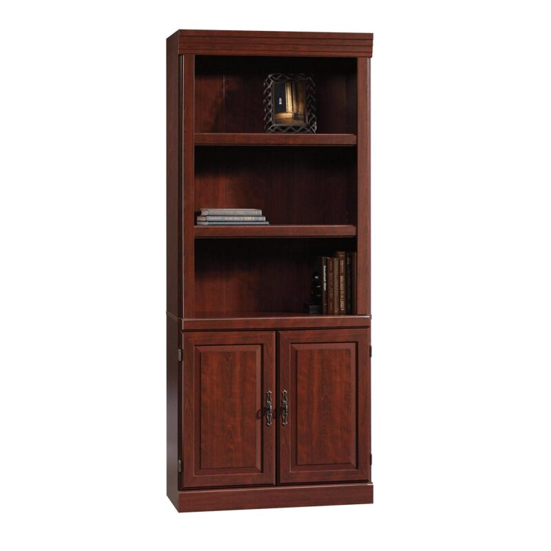 Sauder Heritage Hill Engineered Wood 5-Shelf Bookcase in Classic Cherry
